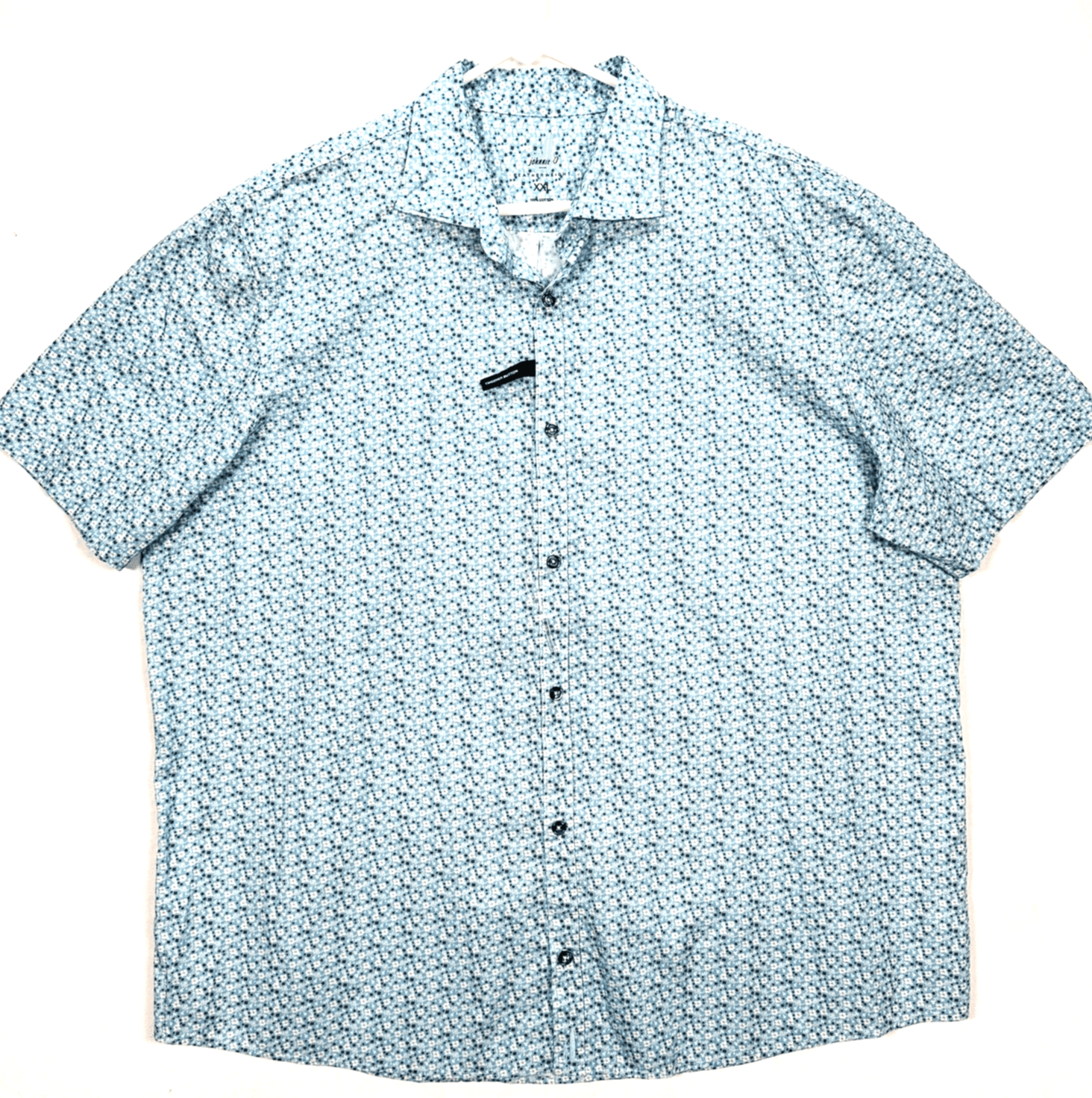 NEW Johnnie-O Featherweight Shirt Mens 2XL Blue Floral Short Sleeve Button Up - Image 1
