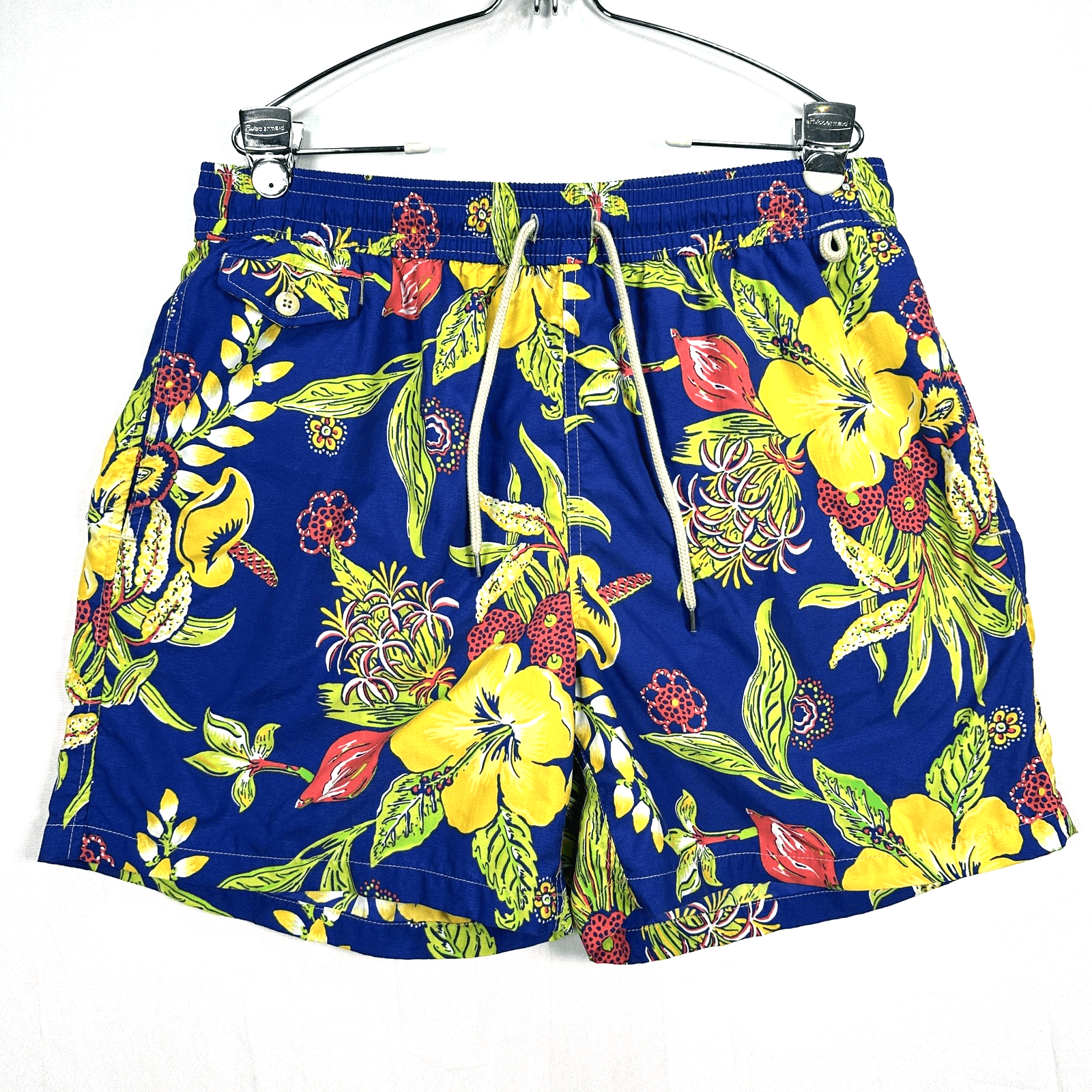 Polo Ralph Lauren Mens XL Floral Swim Trunks Hawaiian Lined Drawstring Shorts - Image 1