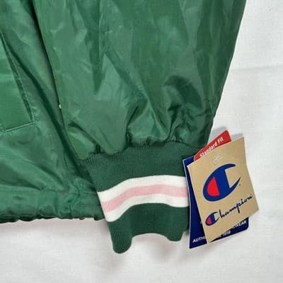 NEW Champion Jacket Mens XL Green Hooded Snap Front Varsity Windbreaker V75387 - Thumbnail 3