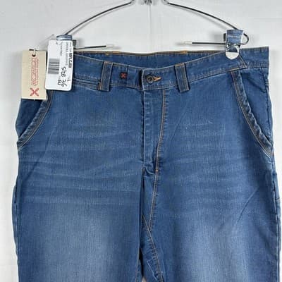 NEW Montura Grenoble Jeans Mens 36 X 34 Blue Regular Fit Denim Pants MPLCJ0X - Thumbnail 4