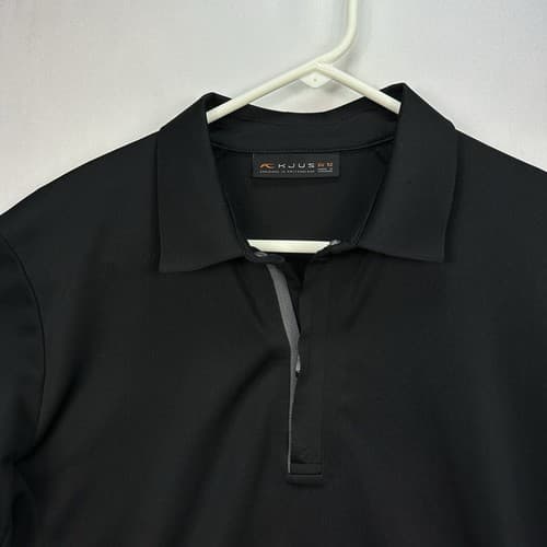 Kjus Mens FRX Polo EU 52 US Large 1/4 Zip Black Long Sleeve Shirt Golf ECCC - Thumbnail 5