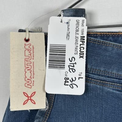 NEW Montura Grenoble Jeans Mens 36 X 34 Blue Regular Fit Denim Pants MPLCJ0X - Thumbnail 5