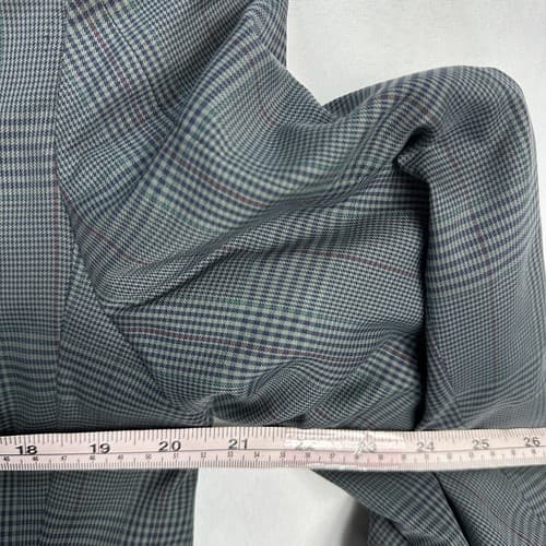 Vintage LL Bean Travel Blazer Mens 40 R Glen Plaid Sport Coat Green Blue USA - Thumbnail 11