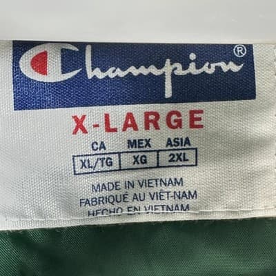 NEW Champion Jacket Mens XL Green Hooded Snap Front Varsity Windbreaker V75387 - Thumbnail 6