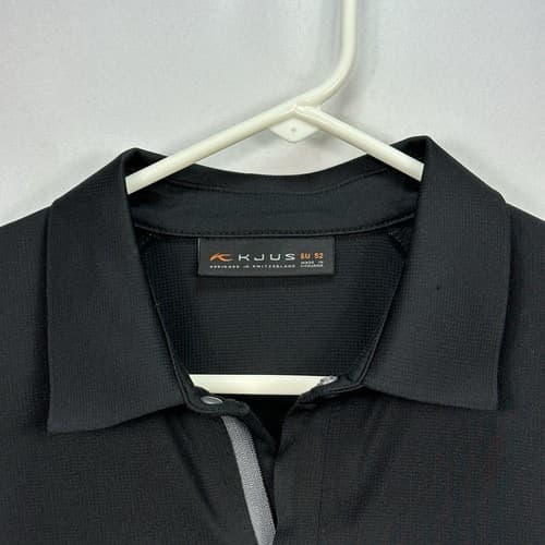 Kjus Mens FRX Polo EU 52 US Large 1/4 Zip Black Long Sleeve Shirt Golf ECCC - Thumbnail 6