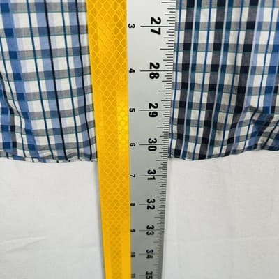 Robert Graham Shirt Men XL Blue Check Plaid Long Sleeve Classic Drinks Flip Cuff - Thumbnail 10