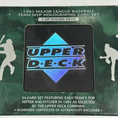 Vintage 1992 Upper Deck MVP Holographic 54-Card Set MLB Team COA #111797/216000 - Thumbnail 2