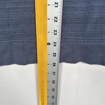 PrAna Hoodie Mens Medium Blue Striped Knit Pullover Sweatshirt Organic Cotton - Thumbnail 7