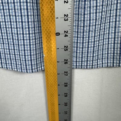 Brooks Brothers Oxford Shirt Boys Large Seersucker Blue Check Plaid Button Down - Thumbnail 8