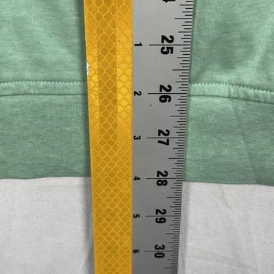 Peter Millar 1/4 Zip Golf Sweater Mens Medium Green Melange Interlock Pullover - Thumbnail 8