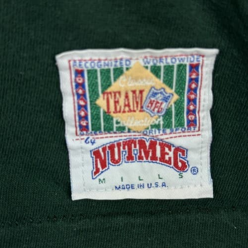 Vintage Nutmeg Green Bay Packers T-shirt Men 2XL Green 1993 75th Anniversary USA - Thumbnail 4