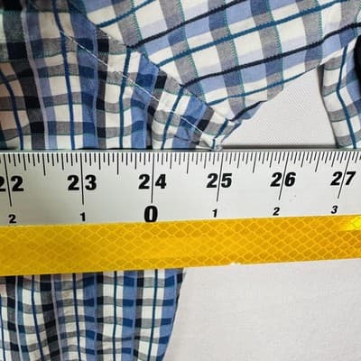 Robert Graham Shirt Men XL Blue Check Plaid Long Sleeve Classic Drinks Flip Cuff - Thumbnail 11