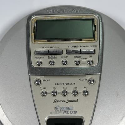 Lenoxx CD Player Sound CD-91 AM/FM Digital Radio Portable 45s ESP Plus Untested - Thumbnail 2
