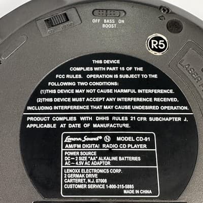 Lenoxx CD Player Sound CD-91 AM/FM Digital Radio Portable 45s ESP Plus Untested - Thumbnail 4