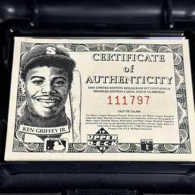 Vintage 1992 Upper Deck MVP Holographic 54-Card Set MLB Team COA #111797/216000 - Thumbnail 6