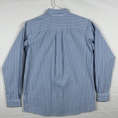 Brooks Brothers Oxford Shirt Boys Large Seersucker Blue Check Plaid Button Down - Thumbnail 3