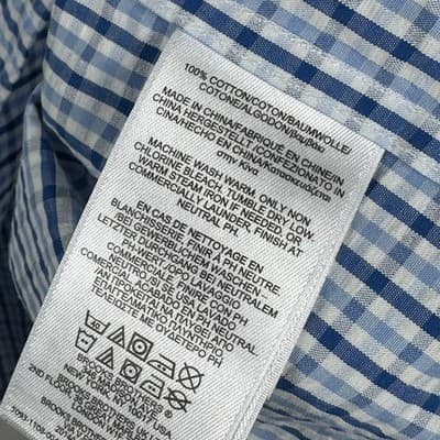 Brooks Brothers Oxford Shirt Boys Large Seersucker Blue Check Plaid Button Down - Thumbnail 7