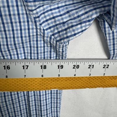 Brooks Brothers Oxford Shirt Boys Large Seersucker Blue Check Plaid Button Down - Thumbnail 9