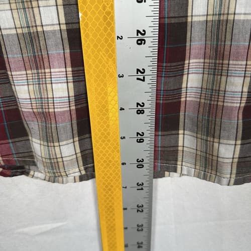 Vintage Levis Pearl Snap Shirt Mens 2XL Red Plaid Long Sleeve Cowboy Rodeo - Thumbnail 8