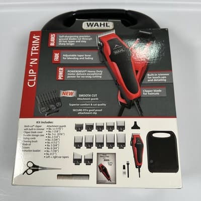 Wahl Clip 'N Trim 2-in-1 Clipper Trimmer Kit Made USA 79900-1501 All-in-One NEW - Thumbnail 2