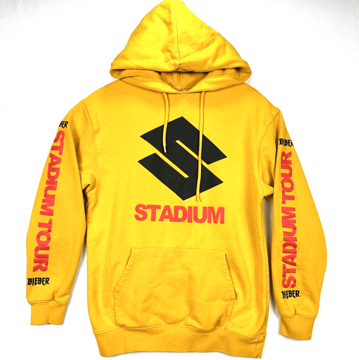 Justin Bieber Stadium Hoodie 2017 Purpose Tour Sweatshirt Small Yellow Pullover