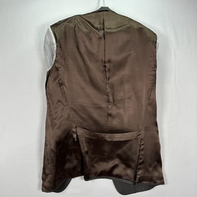 John Varvatos Blazer Mens 42 R Gray Striped Sport Coat 2 Button Double Vent - Thumbnail 8