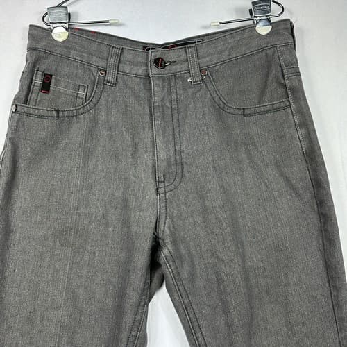 SouthPole Jeans Mens 34 x 29 Gray Baggy Straight Leg RN82628 Vintage Y2K - Thumbnail 4