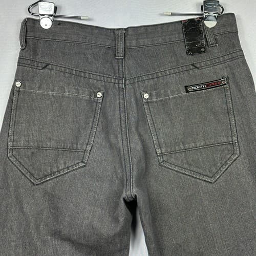 SouthPole Jeans Mens 34 x 29 Gray Baggy Straight Leg RN82628 Vintage Y2K - Thumbnail 9