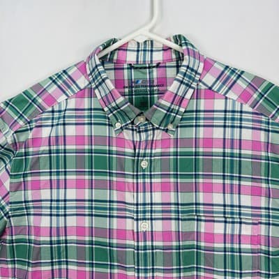 Vineyard Vines On-The-Go Performance Oxford Shirt Mens Large Plaid Button Down - Thumbnail 3