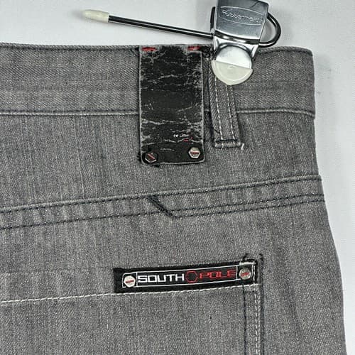 SouthPole Jeans Mens 34 x 29 Gray Baggy Straight Leg RN82628 Vintage Y2K - Thumbnail 10