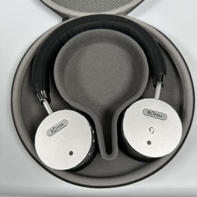 BÖHM BOHM On-Ear Headphones B-66 Silver Black Wireless Noise Cancellation Case - Thumbnail 2