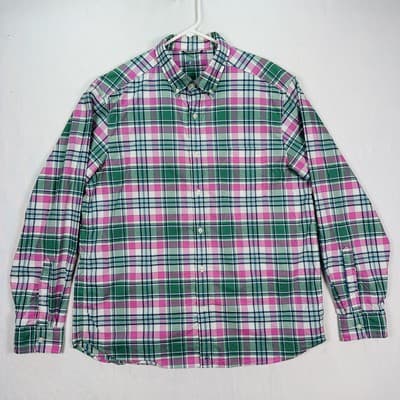 Vineyard Vines On-The-Go Performance Oxford Shirt Mens Large Plaid Button Down - Thumbnail 2
