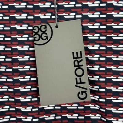 G/FORE G4 Shorts Mens 40 Golf Performance Stretch Black Red Geometric 8" NEW - Thumbnail 3