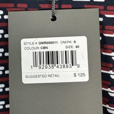 G/FORE G4 Shorts Mens 40 Golf Performance Stretch Black Red Geometric 8" NEW - Thumbnail 4