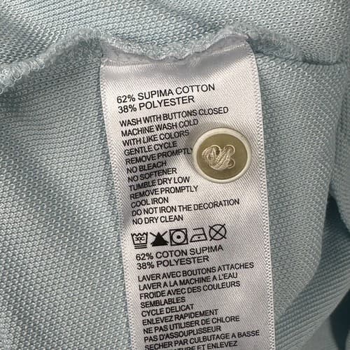 Tommy Bahama Supima Polo Shirt Mens 2XL Light Blue Logo Short Sleeve - Thumbnail 9