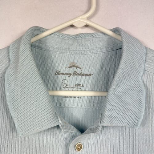 Tommy Bahama Supima Polo Shirt Mens 2XL Light Blue Logo Short Sleeve - Thumbnail 7