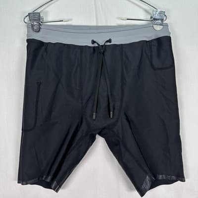 Ten Thousand Lined Compression Shorts Mens Small Pink Athletic Training Gym EUC - Thumbnail 7