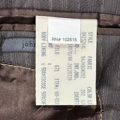 John Varvatos Blazer Mens 42 R Gray Striped Sport Coat 2 Button Double Vent - Thumbnail 7