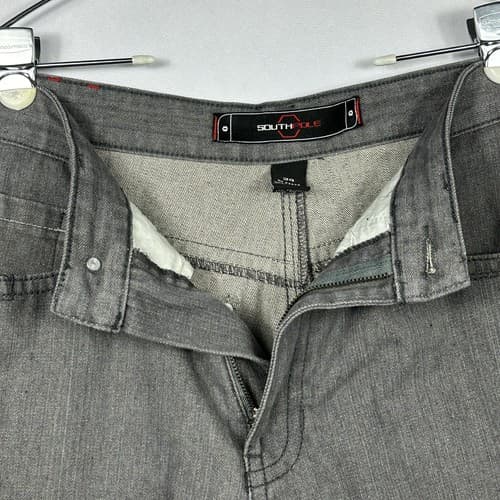 SouthPole Jeans Mens 34 x 29 Gray Baggy Straight Leg RN82628 Vintage Y2K - Thumbnail 7