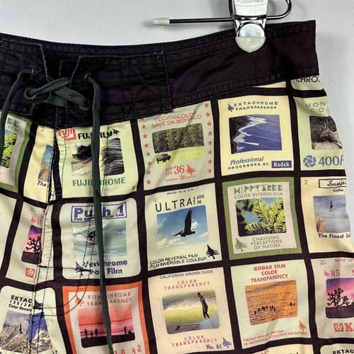 Hippy Tree Board Shorts Mens 36 Surf Swim Trunks Surf Multicolor Camera Print 9" - Thumbnail 5