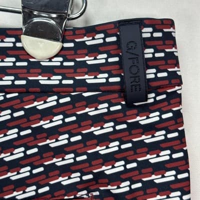 G/FORE G4 Shorts Mens 40 Golf Performance Stretch Black Red Geometric 8" NEW - Thumbnail 8
