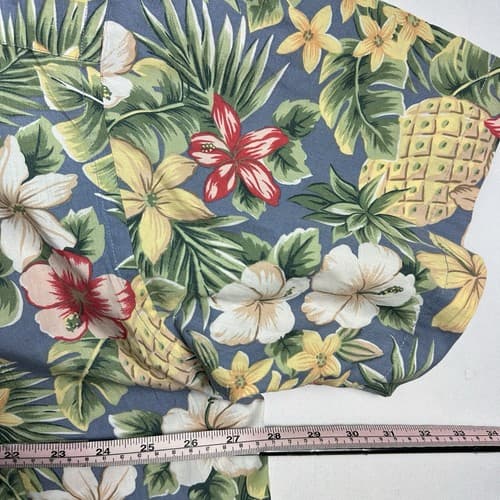 Vintage Tommy Hilfiger Hawaiian Shirt Men 2XL Floral Pineapple Camp Short Sleeve - Thumbnail 9