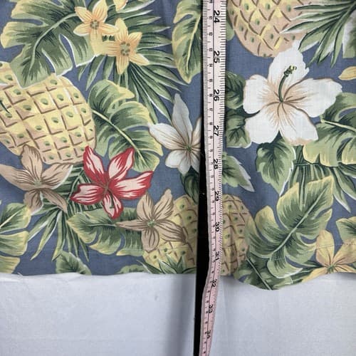 Vintage Tommy Hilfiger Hawaiian Shirt Men 2XL Floral Pineapple Camp Short Sleeve - Thumbnail 10