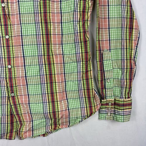 Polo Ralph Lauren RL Western Shirt Mens Large Pearl Snap Double Pocket Vintage - Thumbnail 4