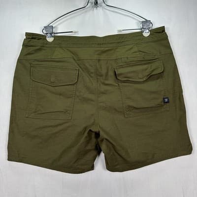 Roark Everyday Layover Traveler Shorts Mens 38 Green Drawstring Zip Pockets 6" - Thumbnail 2