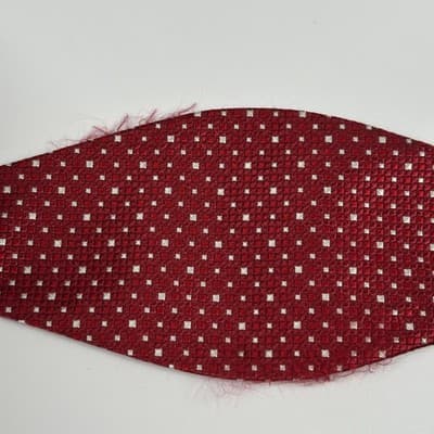 Broletto Bow Tie Mens 100% Silk Burgundy Red Micro Dots Self-Tie Adjustable - Thumbnail 4
