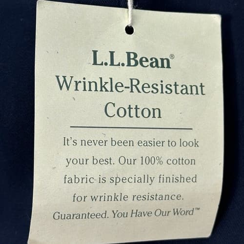 NEW LL Bean Womens 18 M Tall Navy Blue Pants Wrinkle Resistant Cotton Trousers - Thumbnail 7