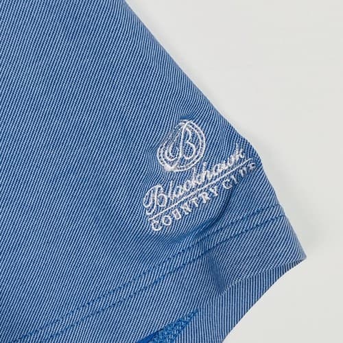 TRAVIS MATHEW Golf Polo Shirt Mens Large Performance Blue Pocket Blackhawk CC - Thumbnail 8