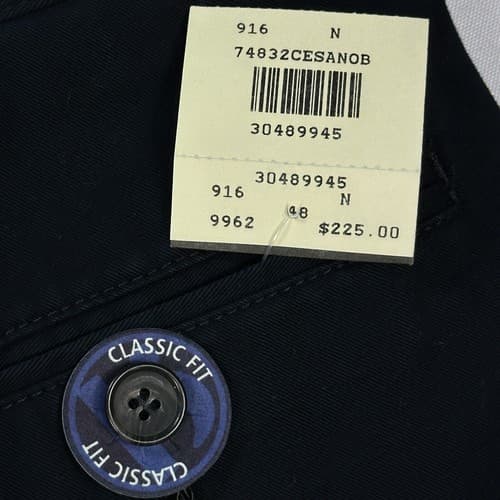 Hiltl ZE200 Ultimate Trouser Pants Mens 48 Navy Blue Unhemmed NEW $195 - Thumbnail 16