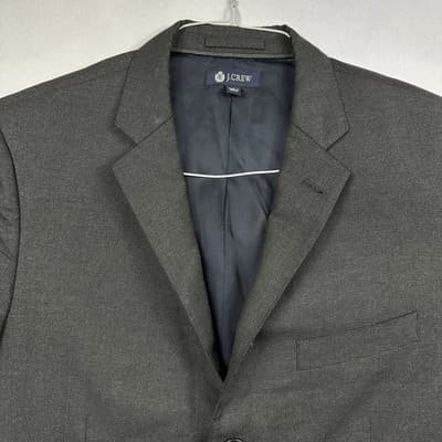 J.Crew Aldridge Suit Jacket Men 40R Charcoal Gray Loro Piana Italian Wool Blazer